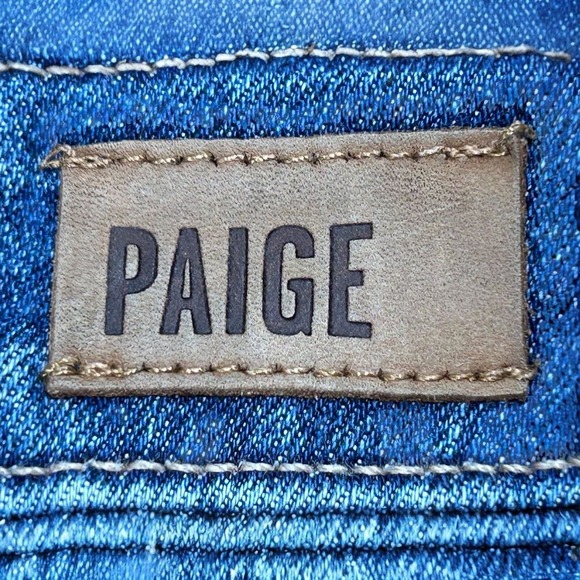 PAIGE Distressed Blue Denim Jeans Stylish Casual Wear Women's Size 32 - Picture 4 of 6